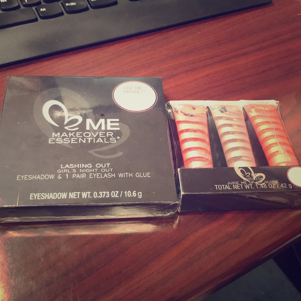 Brand new eye shadow pallet and lip glass!